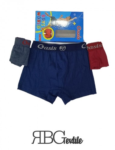 RBG Textile - 3 shorts boxer enfant - Tunisie Textile Meilleur Prix